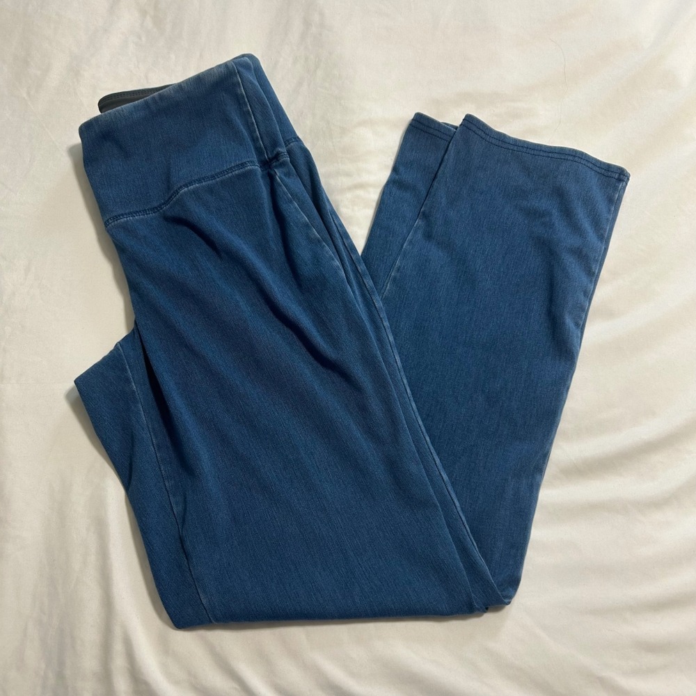Intro Love The Fit Womens Medium Long Straight Leg Tummy Control Denim Pants